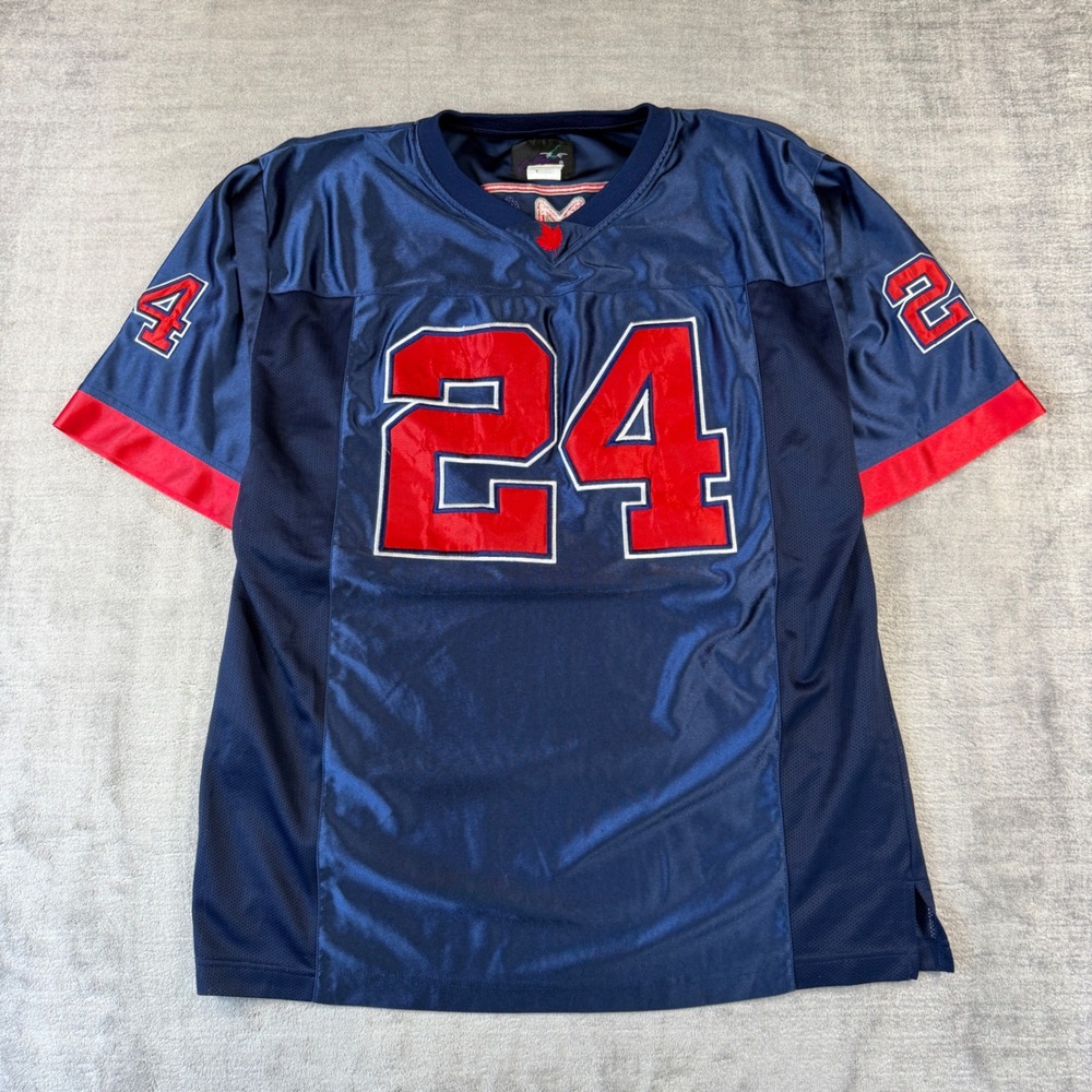 Vintage Molson Canadian Football Jersey Mens Medium Navy I Am Canadian 24 Beer